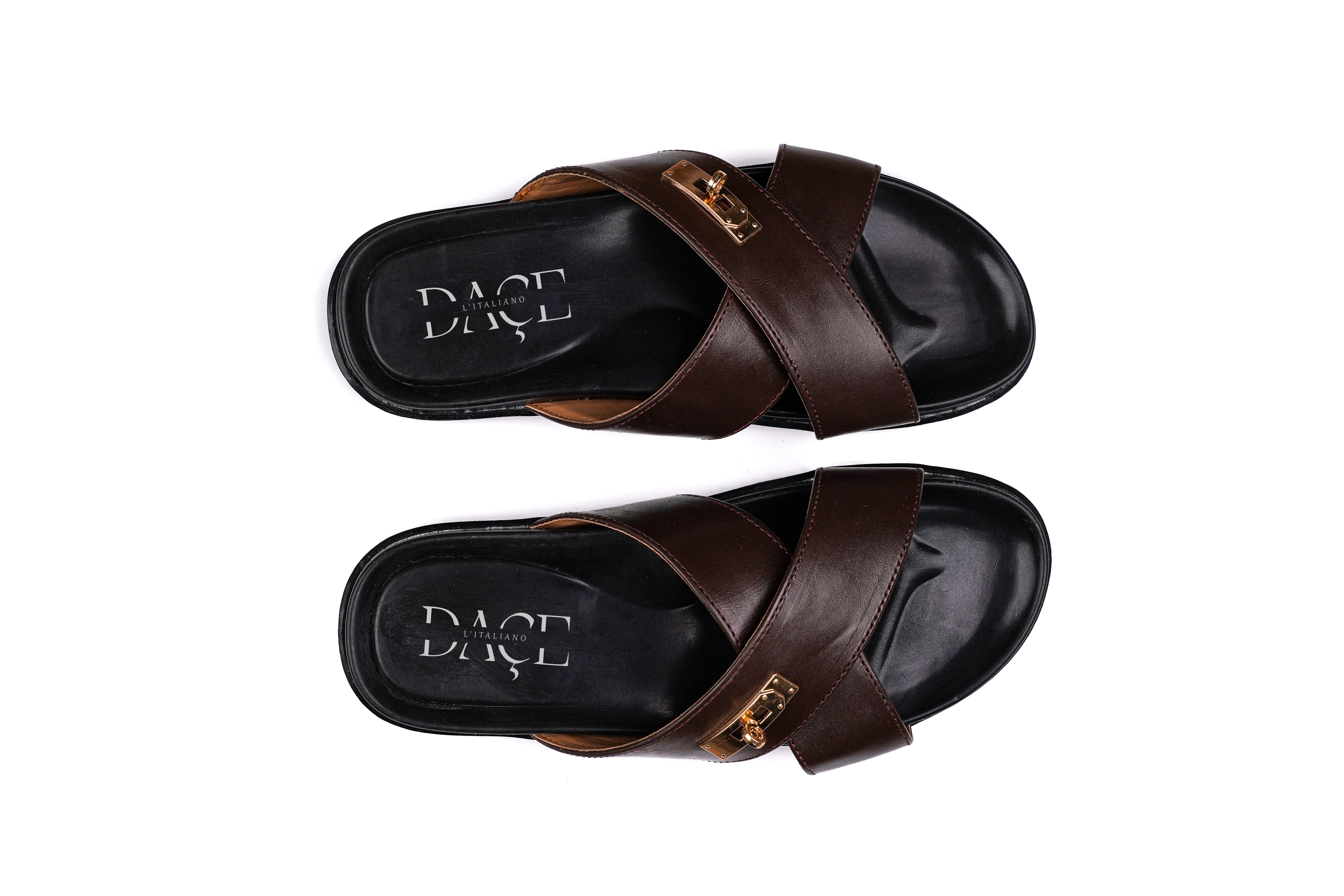 DAÇE Cross-King Series Brown Men Italian cow leather