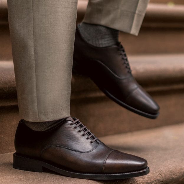 Executive Class Chocolate Version Italian cow leather Good year welted