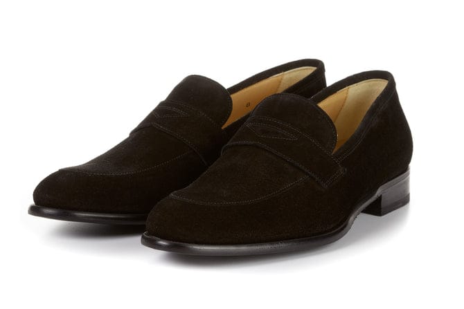 Manim Black Loafers Original Italian cow suede leather