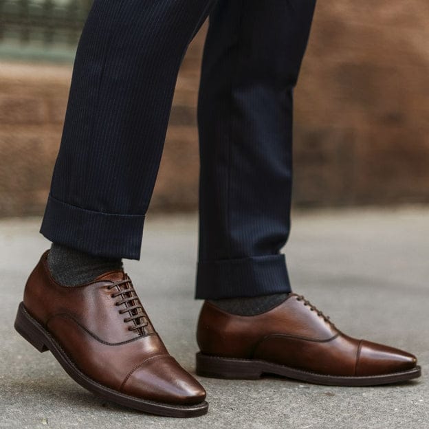 President Class Brown Italian imported cow leather Good year welted