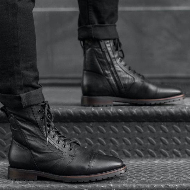 Ghost black fire Italian cow leather Good year welted