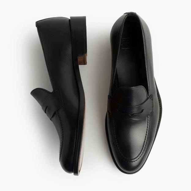 Black Cuff Loafers Italian cow leather
