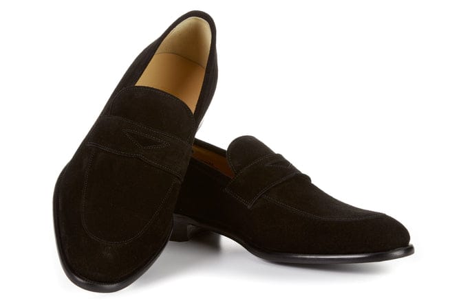 Manim Black Loafers Original Italian cow suede leather