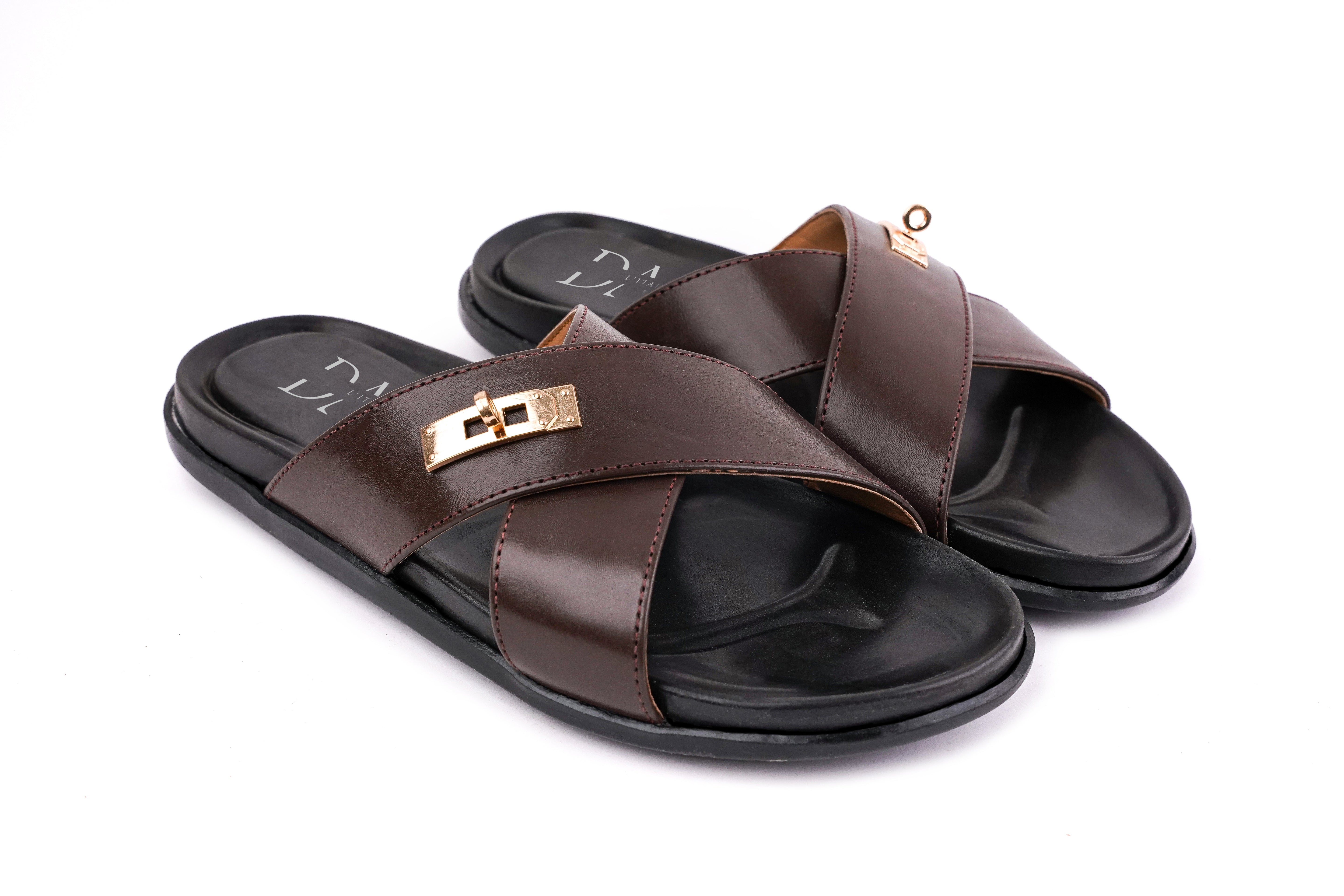 DAÇE Cross-King Series Brown Men Italian cow leather