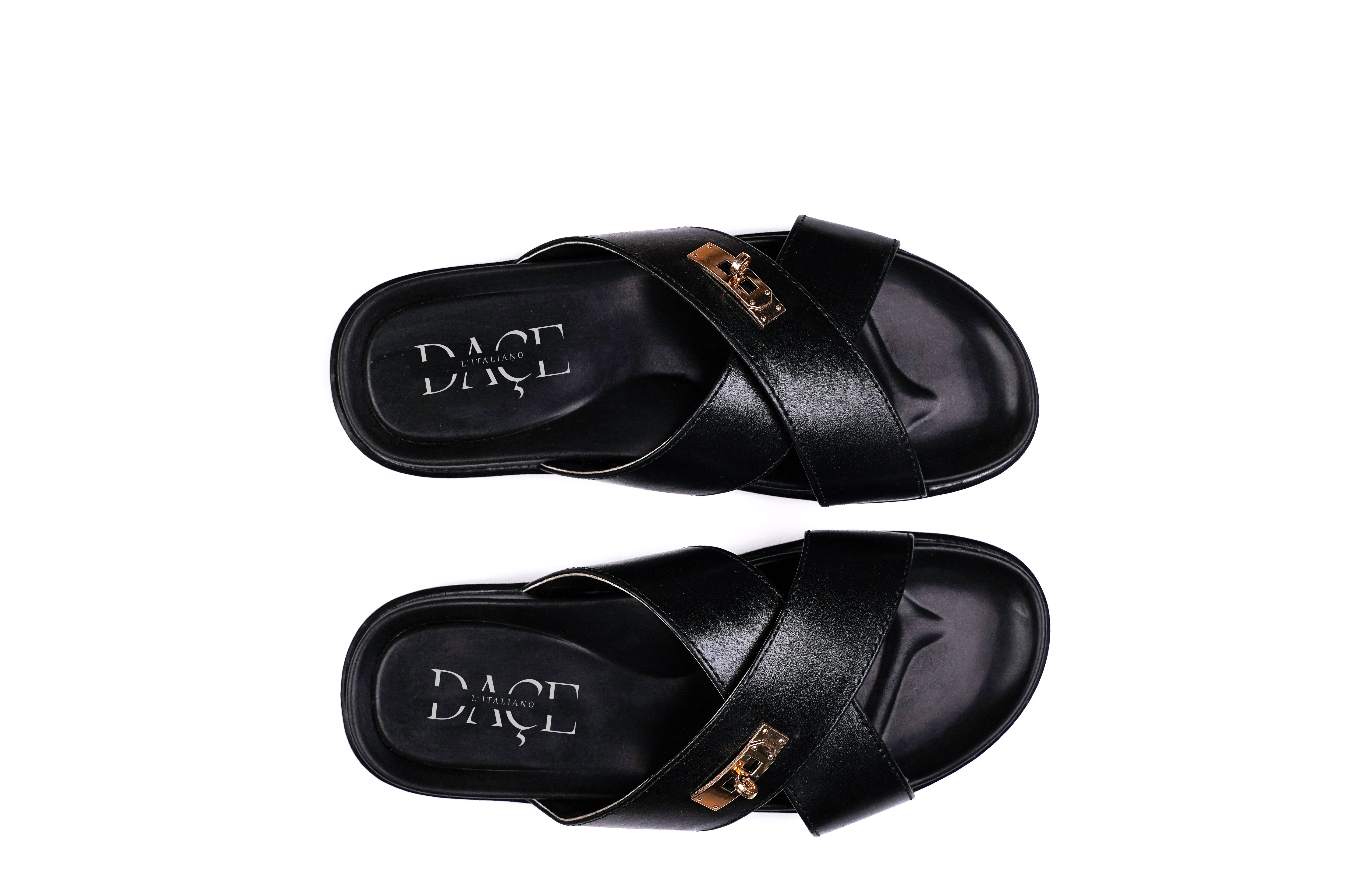 DAÇE Cross-King Series Black Italian cow leather